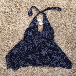 Michael Kors Flirty Halter Blouse Large